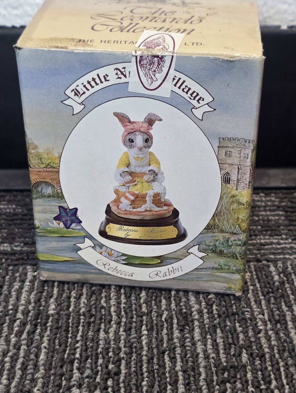 Little Nook Village Rebecca Rabbit Figurine - Pink & Yellow